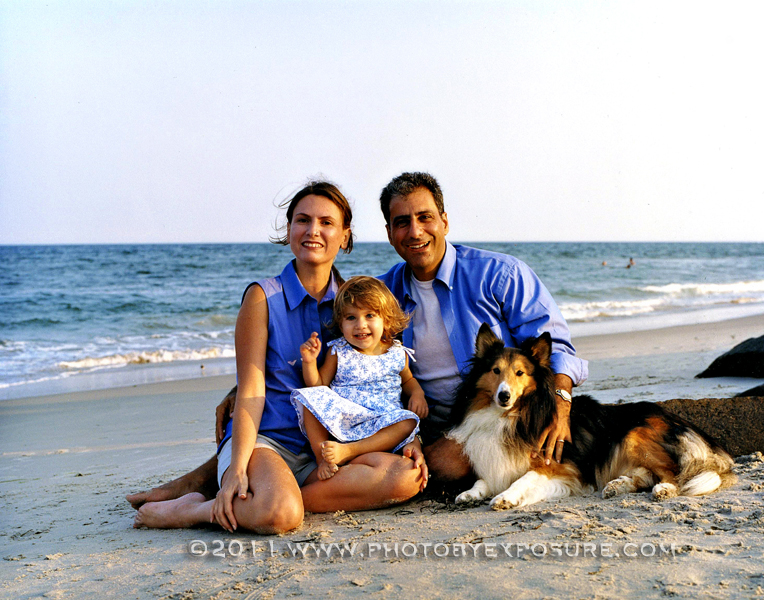 Family Beach Portrait, Dog Portrait